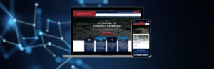 Desktop screen displaying the redesigned Distributors Terminal website, optimized for SEO and lead generation in logistics and 3PL.