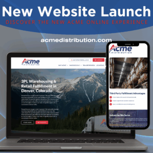 New website for 3PL company showing SEO for logistics companies in Denver Colorado on desktop and mobile.