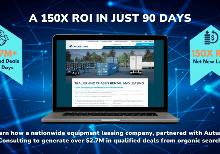 Digital-Marketing-SEO-ROI Photo of Milestone Leasing Website celebrating a return on digital marketing investment