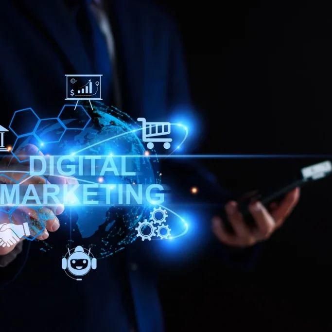 image of digital marketing including ai search seo aeo