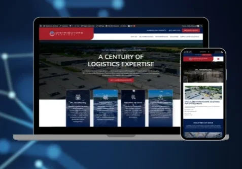 Distributors Terminal Website Redesign | SEO for Logistics & 3PL Growth Desktop screen displaying the redesigned Distributors Terminal website, optimized for SEO and lead generation in logistics and 3PL.